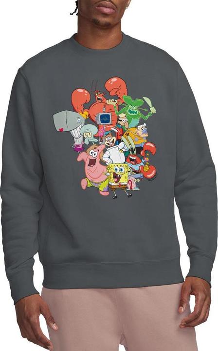 Actual product image Spongebob Squarepants Unisex Adult The Whole Gang Sweatshirt (M)