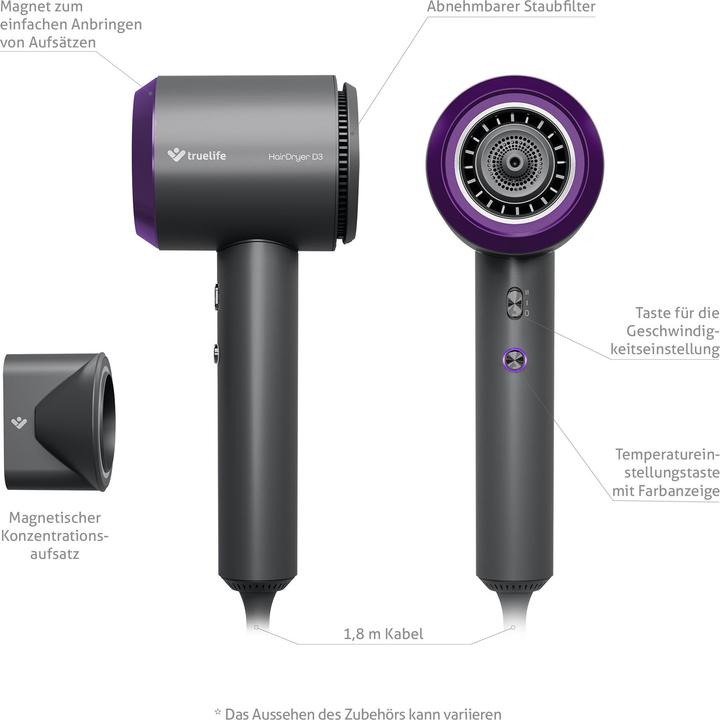Actual product image Truelife Hair dryer D3 TLHDMHDD3NNGA