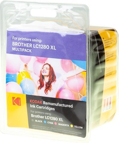 Kodak 185B128064 Inchiostro BROTHER LC1280XLVALBPDR MFCJ (4) cmyk HC pagine ricostruite