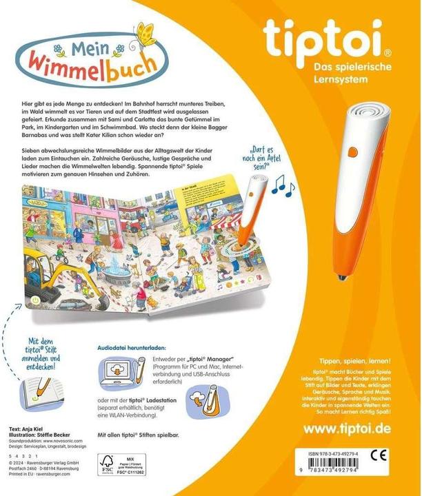 Image du produit Ravensburger tiptoi Mein Wimmelbuch (Allemand, Stéffie Becker, Anja Kiel, 2024)