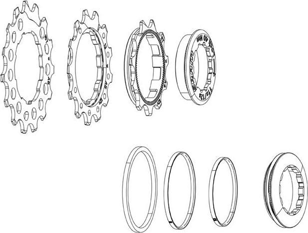 Immagine prodotto Sram Cog Set PG1210/1230 11/13/15T/Lockring (15)