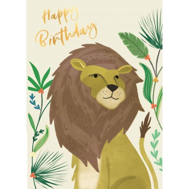 Image du produit Cart Carte d'anniversaire Joyeux anniversaire Lion (1 pcs)
