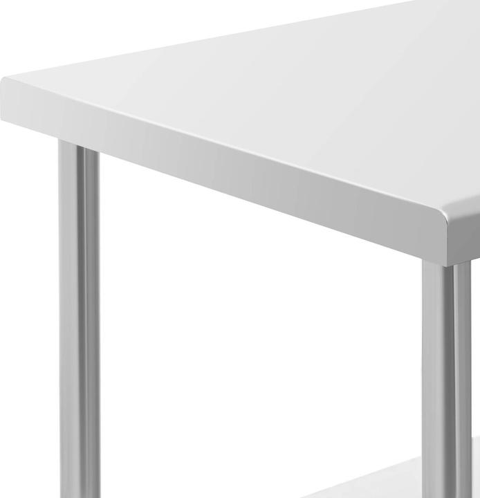 Produktbild Royal Catering Rollbarer Edelstahl Arbeitstisch Edelstahltisch Gastrotisch 60 x 80 cm 135 kg (60 cm, 80 cm)