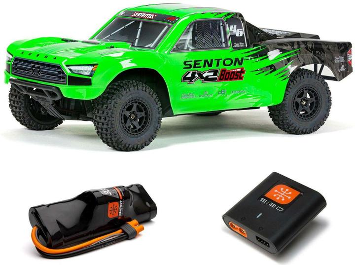 Actual product image Arrma Short Course Truck Senton 4x2 Boost Mega, Green RTR, 1:10 (RTR Ready-to-Run)
