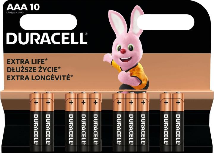 Duracell Batteries AAA 10 Vnt (10 pcs., Device specific)