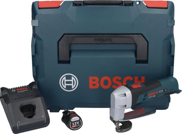Immagine prodotto Bosch Professional Bosch GSC 12V-13 Batteria professionale Cesoie per lamiera 12 V + 1x Batteria 2,0 Ah +