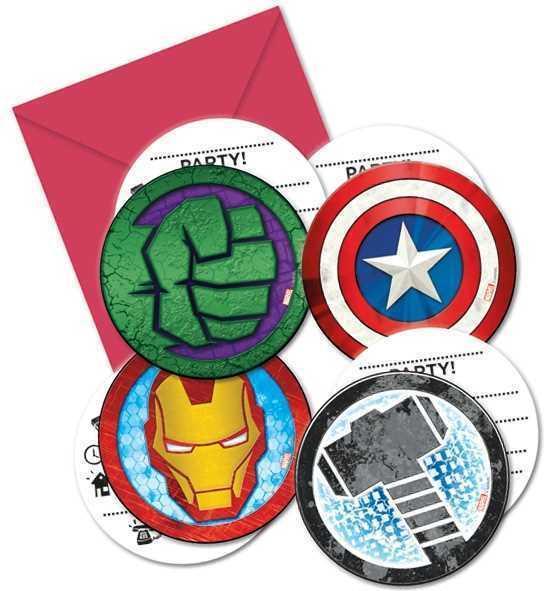 Actual product image JT Invitation cards Mighty Avengers