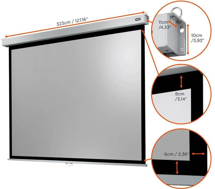 Image du produit Celexon Ecran enroulable Professional Plus 300x225 cm 4:3 (122.83", 4:3)
