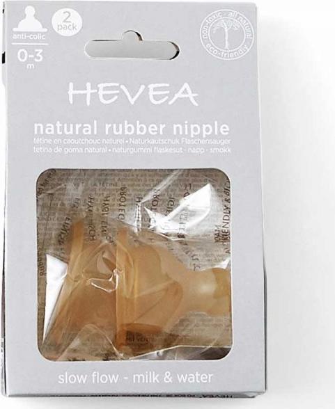 Actual product image Hevea Teats slow flow 2 pieces