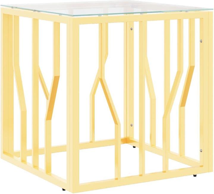 Image du produit VidaXL Couchtisch Golden 50x50x50 cm Edelstahl und Glas (50 x 50 x 50 cm)