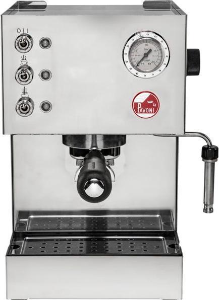 Actual product image La Mer Pavoni piston espressomachine Gran Caffe Steel LPMGCM01EU