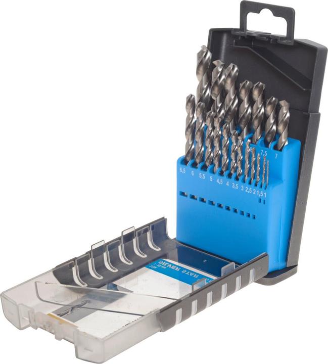 Actual product image kwb Twist drill set 19 pieces (6 mm, 1 mm, 6.5 mm, 5.5 mm, 10 mm, 1.5 mm, 7 mm, 3 mm, 5 mm, 8.5 mm, 8 mm, 2.5 mm, 9 mm, 3.5 mm, 4.5 mm, 2 mm, 7.5 mm, 9.5 mm, 4 mm)