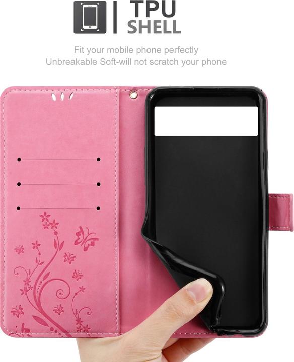 Actual product image Cadorabo Flower Book cover (Google Pixel 6a)