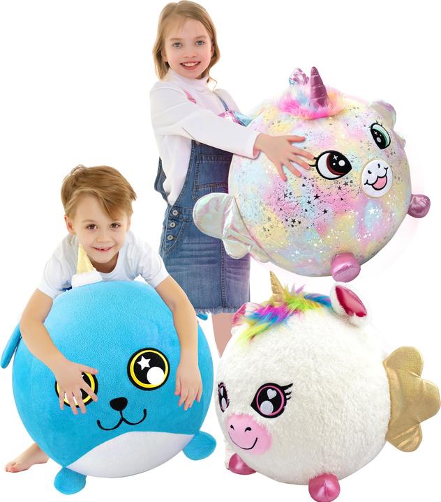 Produktbild Moose Biggies aufblasbares Einhorn-Regenbogen Plüschtier