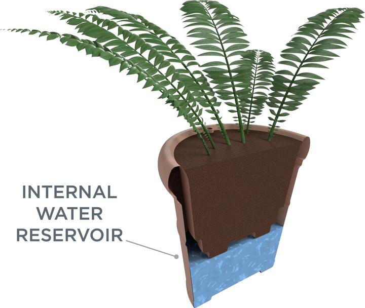 Actual product image Step2 Claremont planter - Dark cedar (48.30 cm)