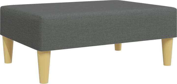 Produktbild VidaXL Schlafsofa 2 Sitzer mit Fusshocker Bettsofa Tagesbett Dunkelgrau Stoff (Bettsofa)