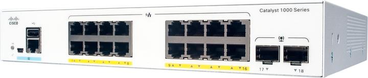Actual product image Cisco 16 Port Rail PoE+ Switch C1000-16P-2G-L (16 Ports)