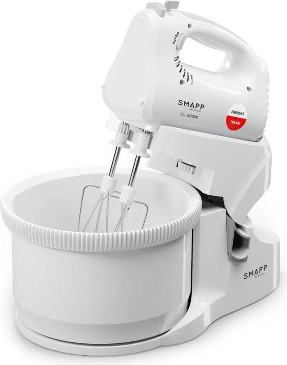 Actual product image Smapp Hand Mixer Blender with Bowl 451.66 2 Bowls White Safe Shopping with Home Delivery (580 W)