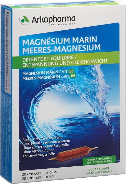 Actual product image Arkopharma Arkomag Meeres-Magnesium Ampullen (20 Piece, Ampoule, 364 g)