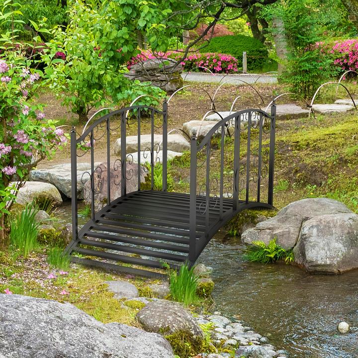Actual product image Outsunny Garden bridge with ornamental railing