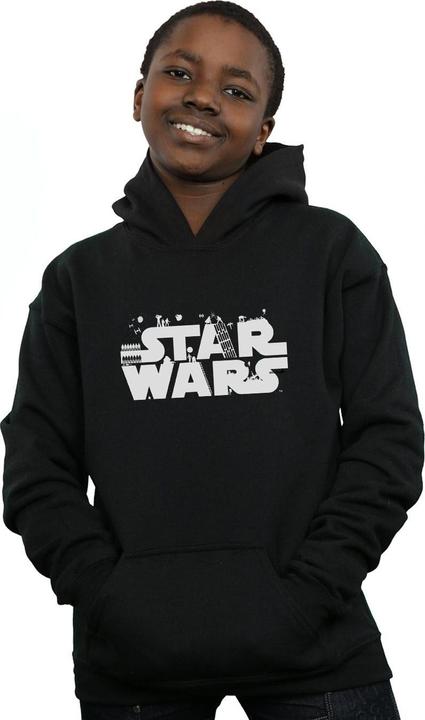 Immagine prodotto Star Wars Minimalist Logo Felpa con Cappuccio Ragazzi (140, 146)