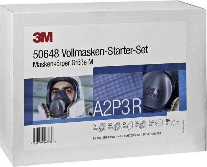 3M Atemschutz Vollmasken-Set A2P3 (A2P3 R, 1 x)