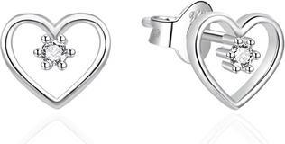 Immagine prodotto Agato - Silver heart earrings with zircon AGT-E100PW