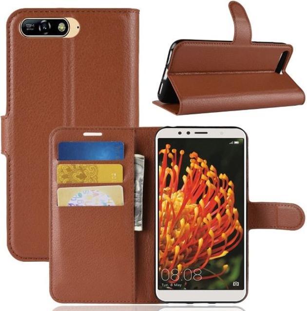 Productafbeelding MU Classic Litchi Leren Boekomslag Serie (Huawei Y6 (2018))
