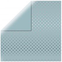 Echo Park Scrapbooking paper Silver Foil Dots, delicate blue (180 g/m², 1 x)