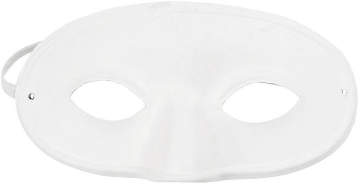 Produktbild Creativ Company Partyaccessoire Halbmaske Weiss, 10 Stück