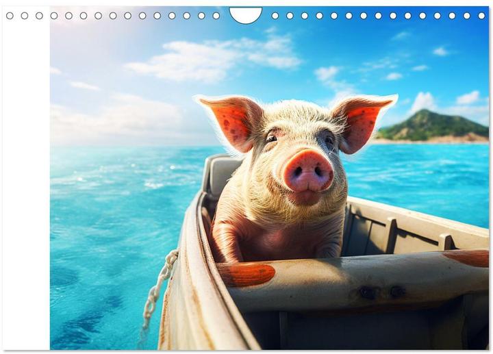 Produktbild Schweinereien in der Karibik. Sonne und Spa mit schwimmenden Schweinen (Wandkalender 2025 DIN A (A4, Kein Einband, Deutsch)