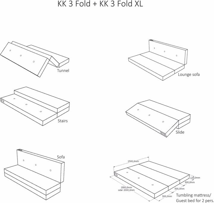 Image du produit ByKlipKlap KK 3 Fold (Canapé pour enfants)