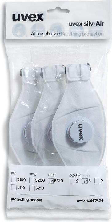 Immagine prodotto Uvex Safety Maschera pieghevole uvex silv-Air premium 5310 FFP3 (FFP3, 3 x)