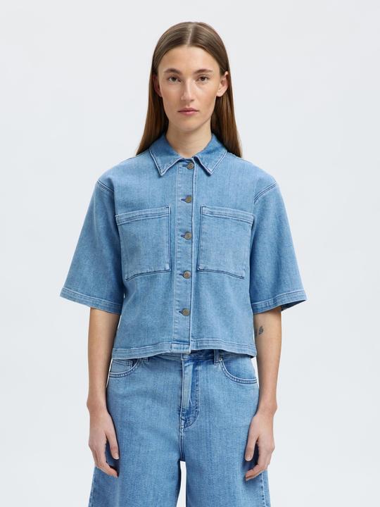 Actual product image Selected Femme Denim Kurzarmhemd (42)