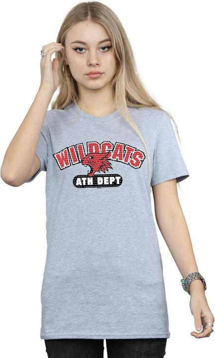 Actual product image Disney Womens/Ladies High School Musical The Musical Wildcats Athletic Cotton Boyfriend T-Shirt (XL)