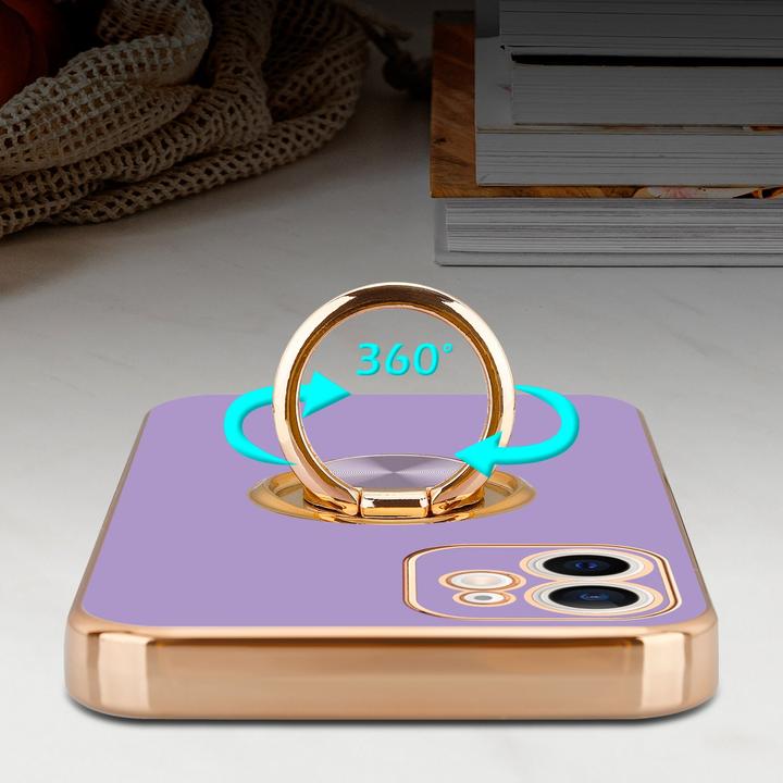 Image du produit Cadorabo Étui pour Apple iPhone 12 en TPU avec protection pour appareil photo et anneau LM089 Style (Apple iPhone 12)