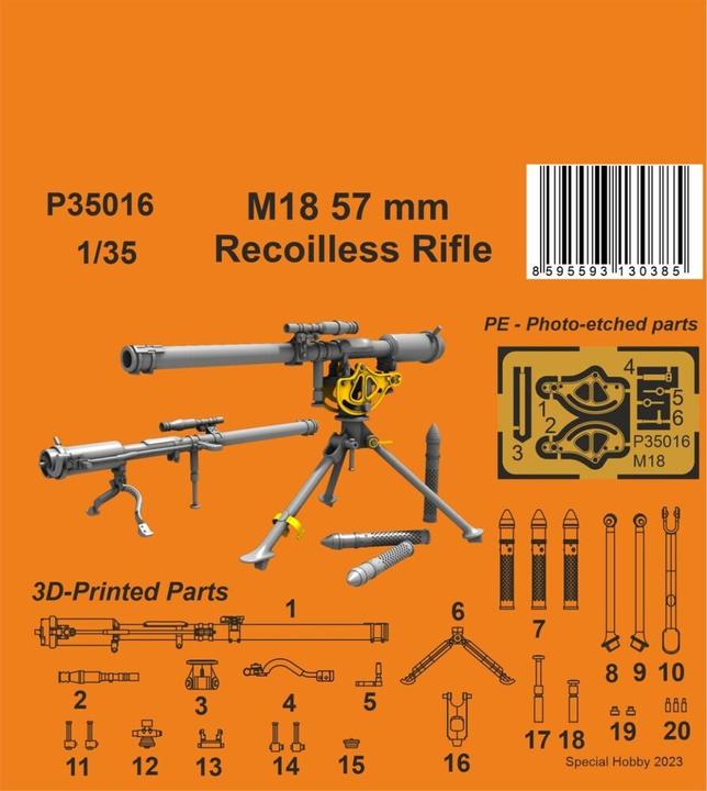 Actual product image CMK M18 57 mm Recoilless Rifle 1/35