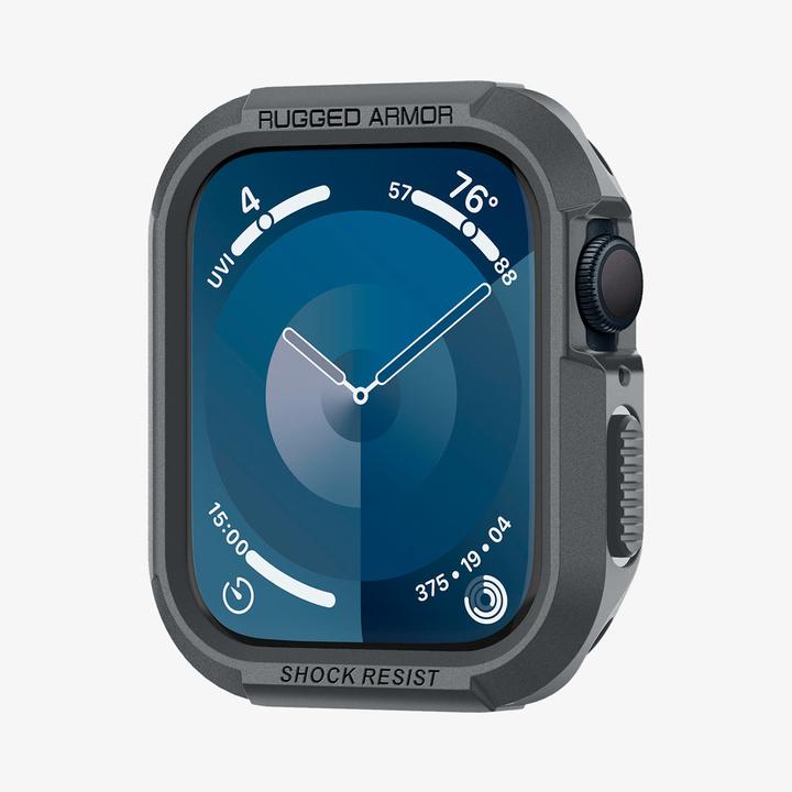 Actual product image Spigen Apple Watch 9/SE RugArm Drk Gr