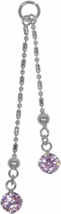 Actual product image Bijouteria Belly piercing pendant (Crystal, Silver 925)