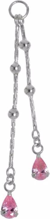 Bijouteria Bauchpiercing-Anhänger (Kristall, Silber 925)