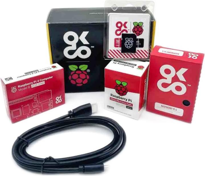 Produktbild Raspberry Pi 4 4G Basic Kit inkl. HDMI + 16GB SD
