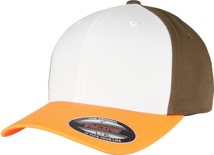 Orange fluo, Olive, Blanc
