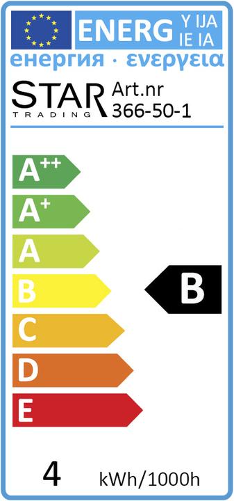 Energie-Label Star Trading C150 Colourmix (E27, 4 W, 60 lm, 1 x, G)