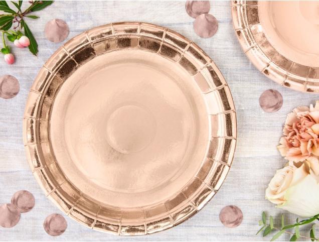 Produktbild Partydeco Teller Rose gold metallic (6 x)