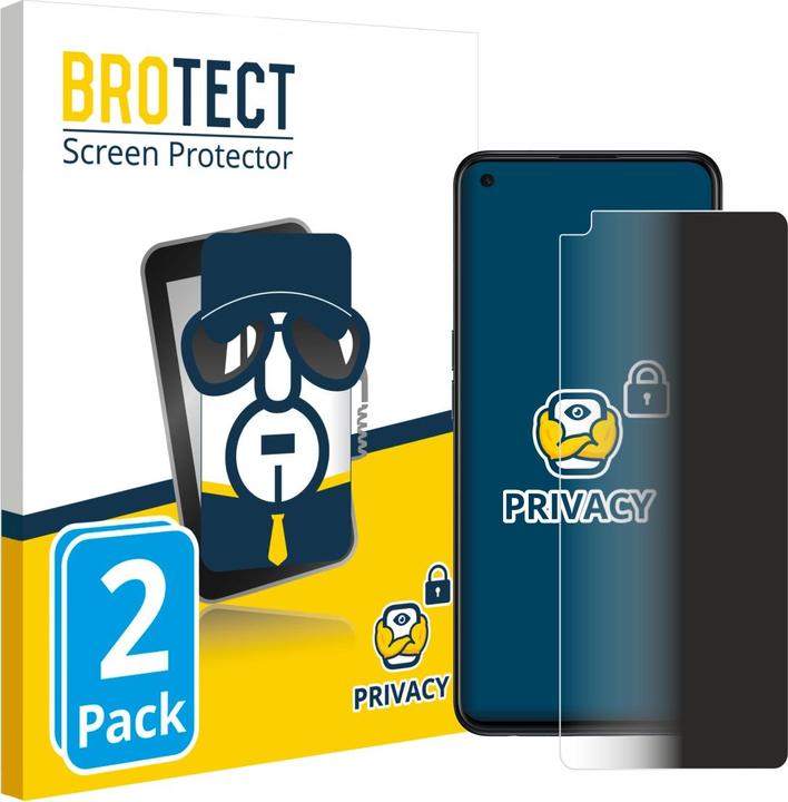 Produktbild BROTECT Sichtschutzfolie Anti-Spy Privacy Folie Blaulicht-Schutz (2 Stück, Oppo Find X3 Lite)