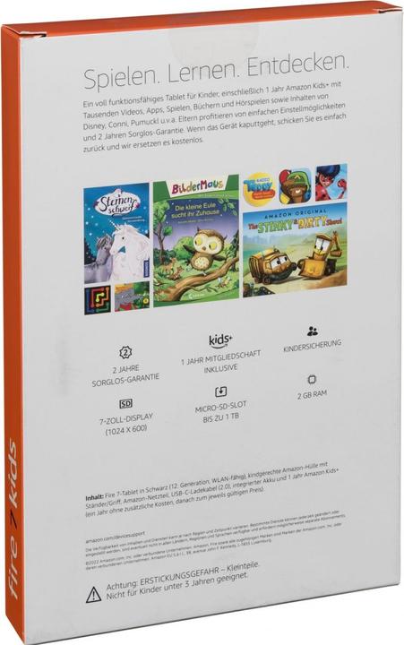 Actual product image Amazon Fire 7 Kids (2022) incl. cover (7", 16 GB, Red)