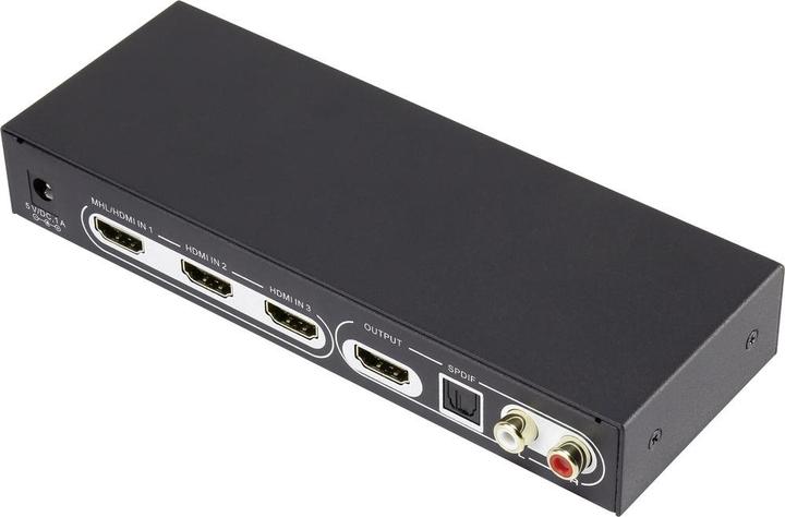 Produktbild SpeaKa Professional 3 Port Ultra HD HDMI Switch mit Audio Extractor