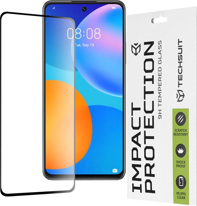 Immagine prodotto Techsuit - 111D Full Cover / Full Glue Glass - Huawei P smart 2021 - Black (1 Pezzo/i, Huawei P Smart (2021))