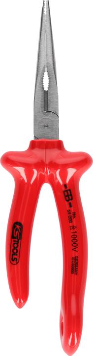 Immagine prodotto KS Tools Pinza a naso tondo piatto 1000V, con occhiello di sicurezza per linea di sicurezza, lunghezza 200 mm (200 mm)