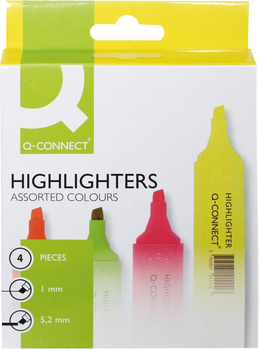Immagine prodotto Q-Connect Evidenziatore Economia (Multicolore, 1 mm, 4 x)